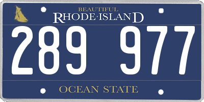 RI license plate 289977