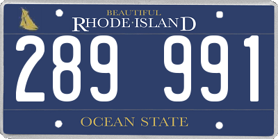 RI license plate 289991