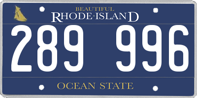 RI license plate 289996