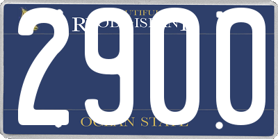 RI license plate 2900