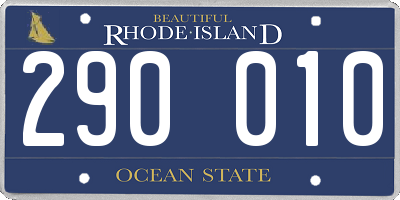 RI license plate 290010