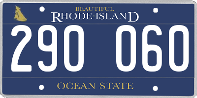 RI license plate 290060