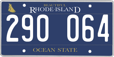 RI license plate 290064
