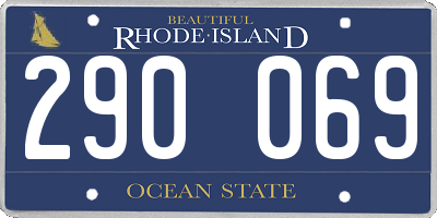 RI license plate 290069