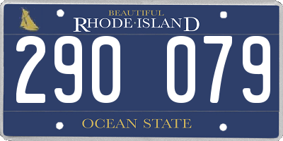 RI license plate 290079