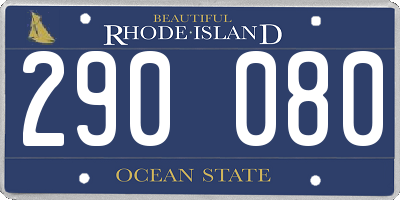 RI license plate 290080