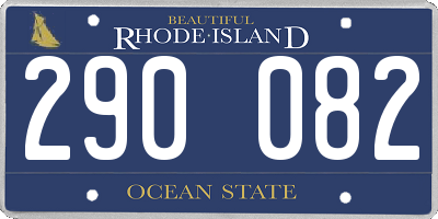RI license plate 290082