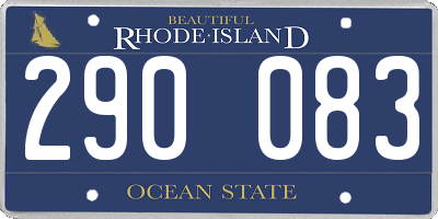 RI license plate 290083