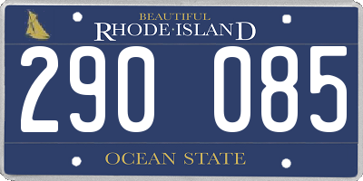 RI license plate 290085