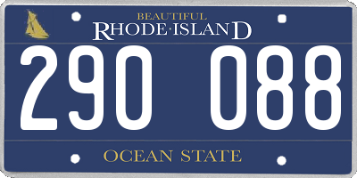 RI license plate 290088