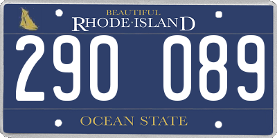 RI license plate 290089