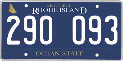 RI license plate 290093