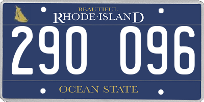 RI license plate 290096