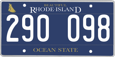 RI license plate 290098