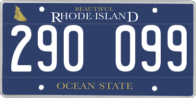 RI license plate 290099