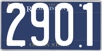 RI license plate 2901