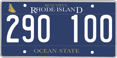 RI license plate 290100