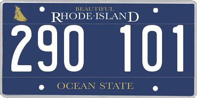 RI license plate 290101