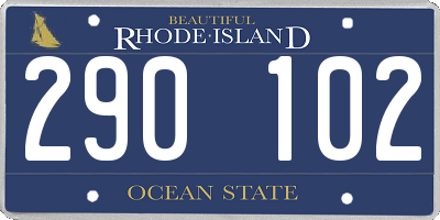 RI license plate 290102