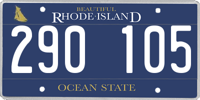 RI license plate 290105