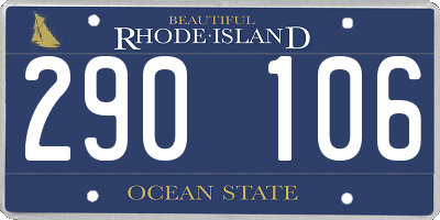 RI license plate 290106