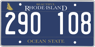 RI license plate 290108