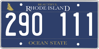 RI license plate 290111