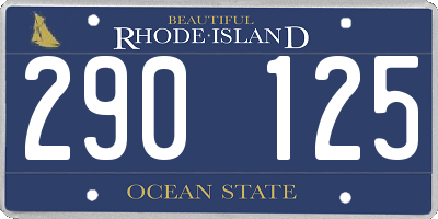 RI license plate 290125