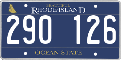 RI license plate 290126