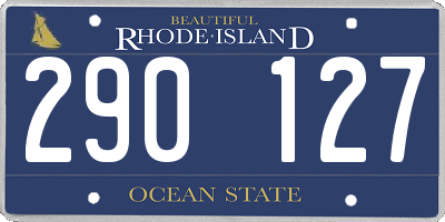 RI license plate 290127