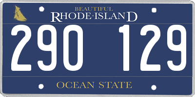 RI license plate 290129
