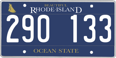 RI license plate 290133