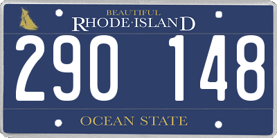 RI license plate 290148