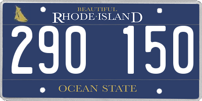 RI license plate 290150