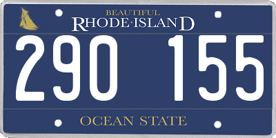 RI license plate 290155