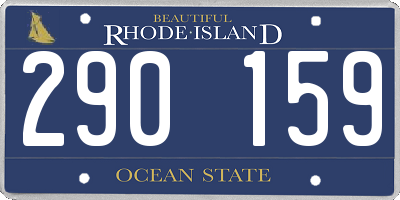 RI license plate 290159