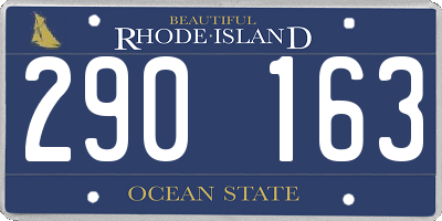 RI license plate 290163