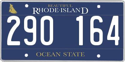 RI license plate 290164