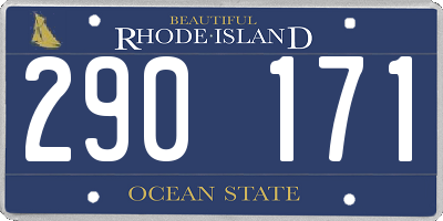 RI license plate 290171