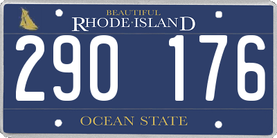 RI license plate 290176