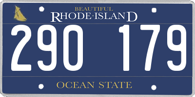 RI license plate 290179