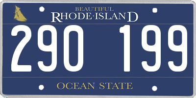 RI license plate 290199