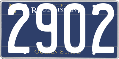 RI license plate 2902