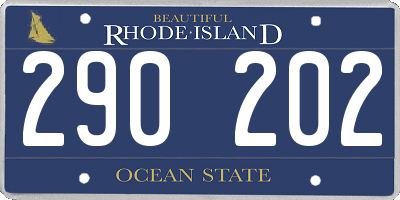 RI license plate 290202