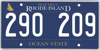 RI license plate 290209