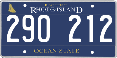 RI license plate 290212