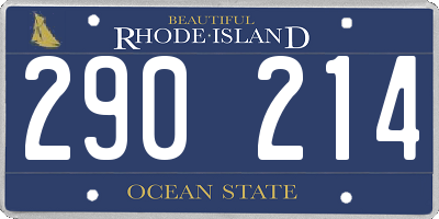 RI license plate 290214