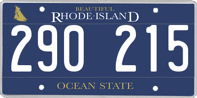 RI license plate 290215