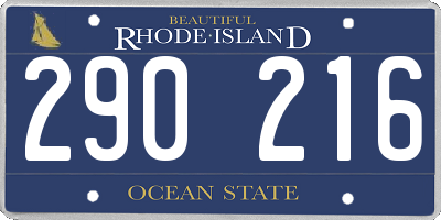 RI license plate 290216