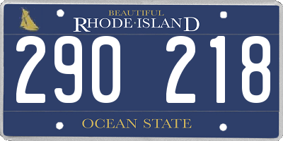 RI license plate 290218